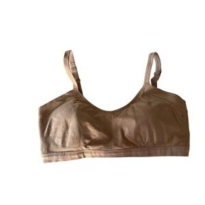 Felina Wireless Seamless Side Smoothing Bra Womens Sz M Beige